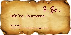 Héra Zsuzsanna névjegykártya